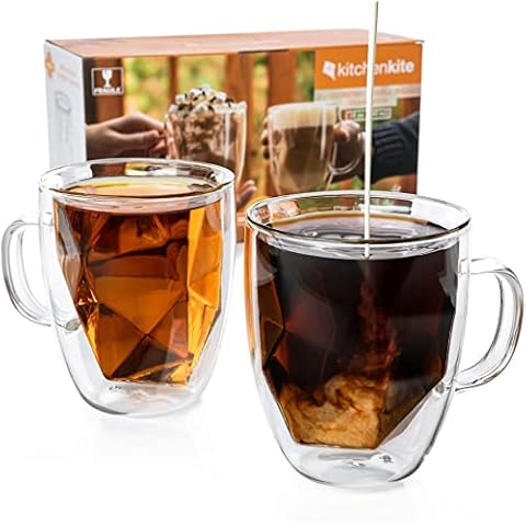 ✓ Best Double Wall Glass Coffee Mugs: Double Wall Glass Coffee