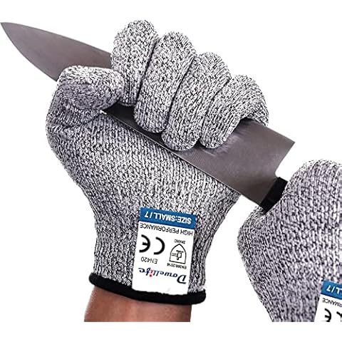 NoCry Cut Resistant Work Gloves for Women and Men, with Reinforced Fingers;  Comfortable, 100% Food Grade Kitchen Cooking Gloves; Ambidextrous Safety