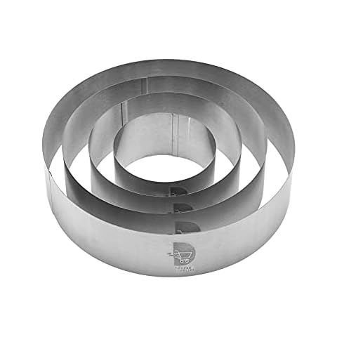 4Pcs 10*10cm Stainless Steel Tresemme Mousse Rings Set Baking Melaleuca  Cake Ring Molds 4 Inch 22cm - Buy 4Pcs 10*10cm Stainless Steel Tresemme  Mousse Rings Set Baking Melaleuca Cake Ring Molds 4