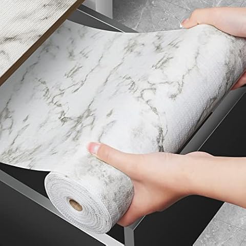 Viseeko Drawer and Shelf Liners for Kitchen Cabinets: Marble