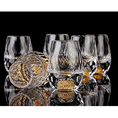 Fifth Avenue Crystal Medallion Shot Glasses Set Of 6, 2.2 Oz