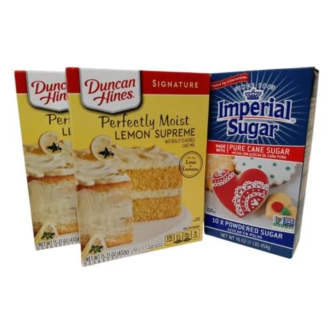 Duncan Hines Signature Cake Mix Bundle - Strawberry Supreme, Orange Supreme, Lemon Supreme 16.5oz (Pack of 3 Boxes)