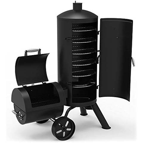 Realcook 636-Sq in Black Vertical Charcoal Smoker in the Charcoal Smokers  department at