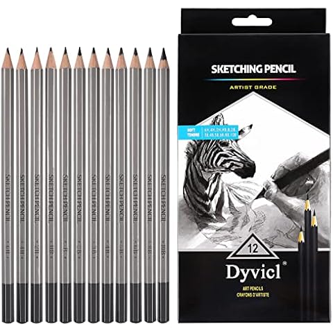 Shuttle Art Drawing Pencils Set,52 Pack Professional Sketch Pencil Set in Zipper Carry Set