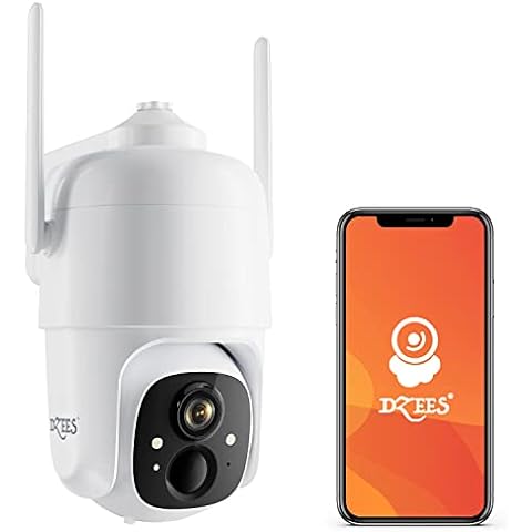 Migtory Security Camera Outdoor 2.4G Wired WiFi Cameras for Home Security,  1080P Dual Antenna Surveillance Camera with Night Vision, AI Motion