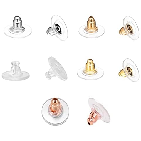 Earring Backs,Rubber Earring Backs for Studs/Droopy Ears,Earring Backs Rubber Plastic Earring Backs Flat Earring Backs Clear Earring Backs Earring