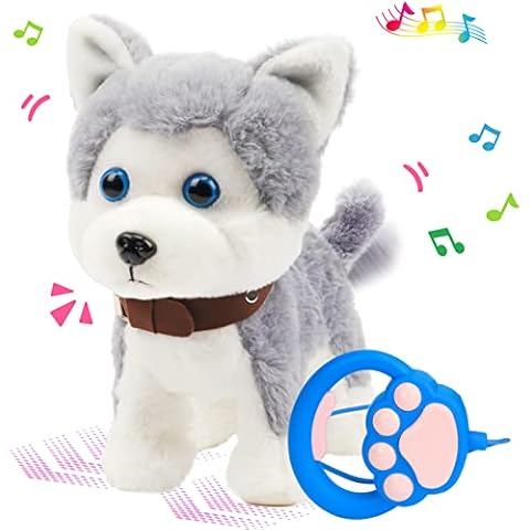 Happy Trails Interactive Plush Puppy Toy Battery Operated Dog That Walks, Barks & Does Back Flips, Soft & Snuggly Fur