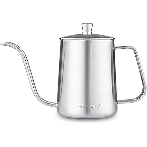 Easyworkz Stainless Steel French Press 12 oz Coffee Tea Maker with Soft Grip Handle