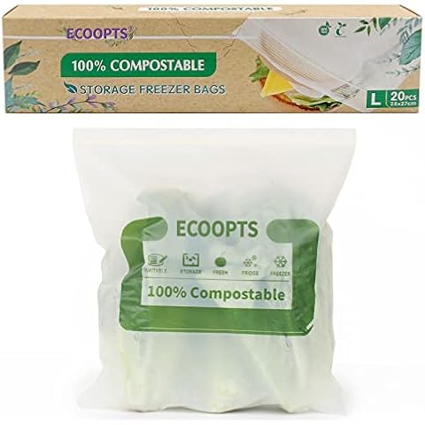 ECOOPTS 100% Compostable Cling Wrap Plastic Food Wrap with Slide