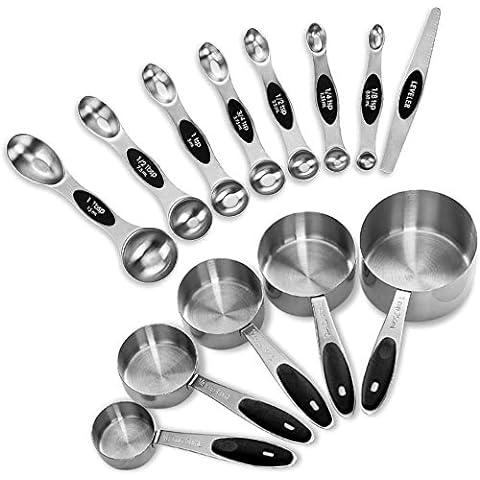 TILUCK Stainless Steel Measuring Cups & Spoons Set, Cups and Spoons,Kitchen  Gadgets for Cooking & Baking (Medium)