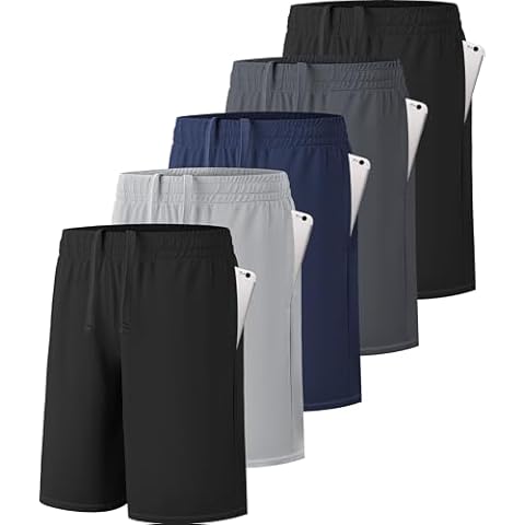 Elastic Waist Athletic Shorts for Boys