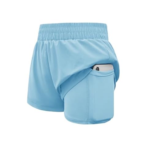 Elastic Waist Athletic Shorts for Girls