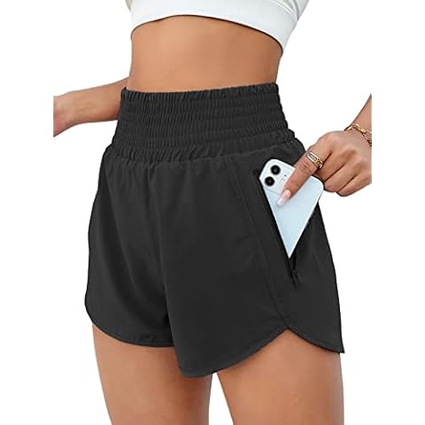 Elastic Waist Athletic Shorts for Women