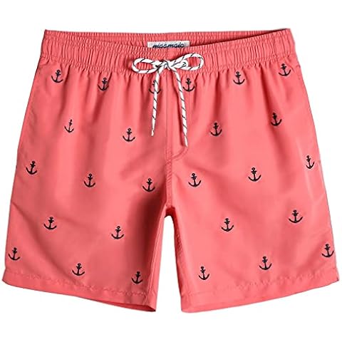 Elastic Waist Swim Trunks for Men