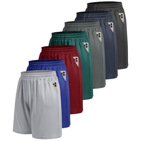 Elastic Waist Workout Shorts for Men