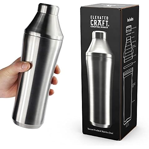 Stock Harbor Stainless Steel 30 Ounce (887 Milliliter) Double Wall Cocktail Shaker Vacuum Insulated Tumbler and Shaker Top; Matte Polished