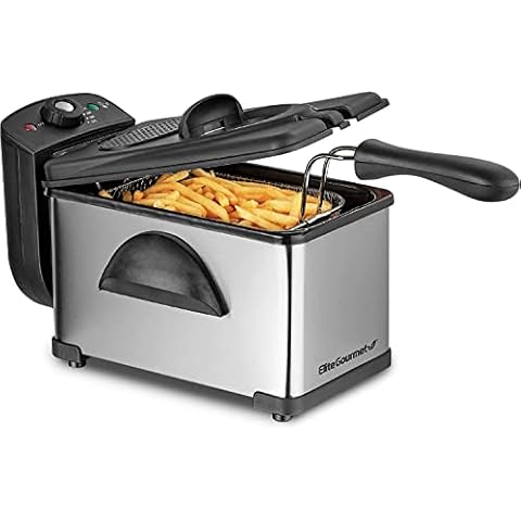  OVENTE Electric Deep Fryer 2 Liter Capacity, 1500 Watt Lid with  Viewing Window and Odor Filter, Adjustable Temperature, Removable Frying  Basket Easy to Clean Stainless Steel Body, Silver FDM2201BR : Home