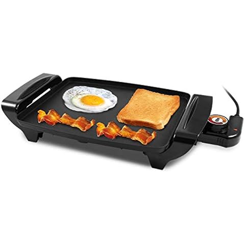 DASH Everyday Nonstick Deluxe Electric Griddle with Removable Cooking Plate  for Pancakes, Burgers, Quesadillas, Eggs and Other Snacks, Includes Drip