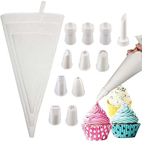 122Pieces Tipless Piping Bags - 100pcs Disposable Piping Pastry Bag for Royal  Icing/Cookies Decorating - 10 Pastry Bag Ties,10 Clips &2 Scriber Needle -  Best Cookie Tools (12 Inch)