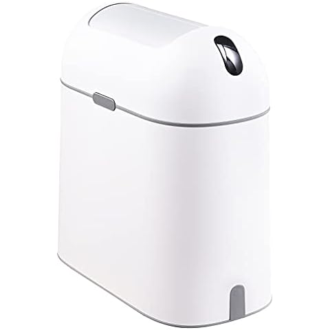 ELPHECO Square Stainless Steel 8 Gallon Sensor Trash Can with Lid, 30 Liter Automatic Kitchen Garbage Can, Slim Metal Trash Can for Home, Hotel