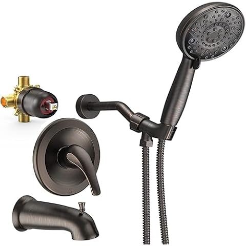 EMBATHER All Brass Handheld Shower Spray Head And Adjustable