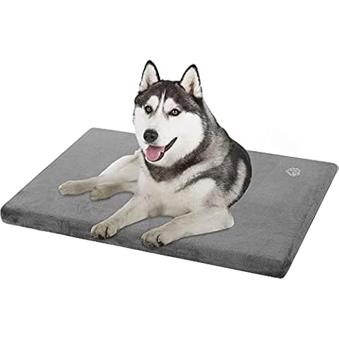 KROSER Dog Bed Crate Mat for Small, Medium, Large and Extra Large Cats,  Stylish Dog Pad Mattress (Cool & Warm) with Waterproof Linings, Pet Mat  with