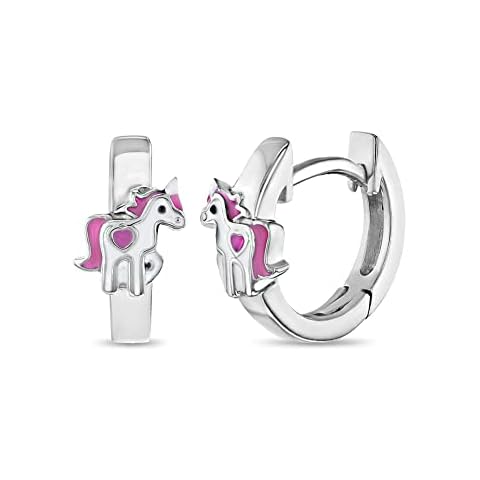 Enamel Hoop Earrings for Girls