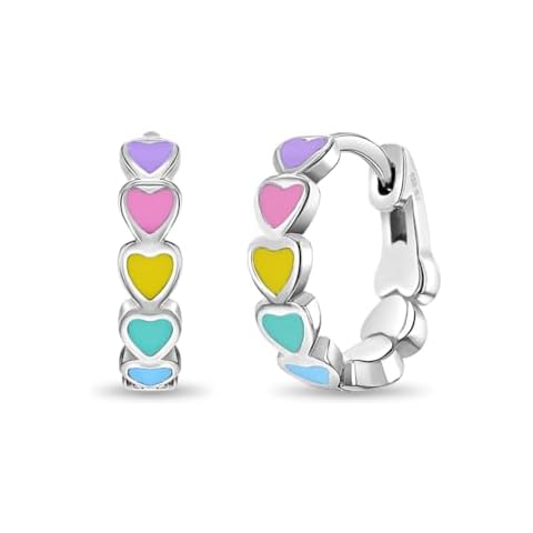 Enamel Hoop Earrings for Girls