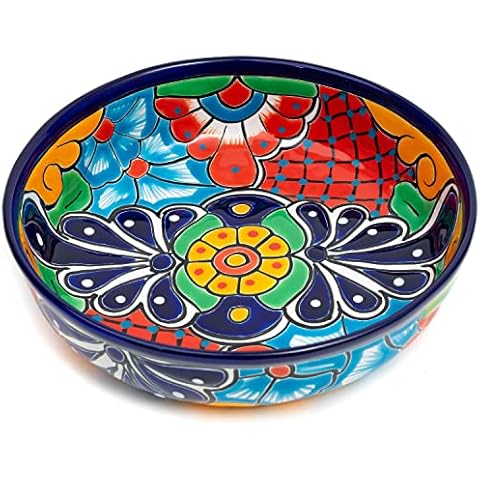 Enchanted Talavera Ceramic Large Utensil Holder Spatula Crock  Kitchen Counter Organizer Mexican Pottery Utensils Tools Caddy Spoon Rest  White Ceramic (Red Large (7.5 H x 6 W) : Home & Kitchen