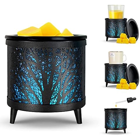 Wax Melt Warmer Electric Melter - Electric Flame Fireplace Wax Burner, Wax  Melter for Scented Wax Melts with 4 timer, Flame Light Fragrance Wax Cubes  Warmer Gift & Decor for Home Office