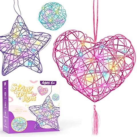 Crafts Art Kit For Kids,3d String Art Kit With Glowing Heart And Star  Lantern Will Inspire Imagination Which Is Ideal Crafts Gifts That Suitable  For Ages 8-12 Years Boy And Girls 