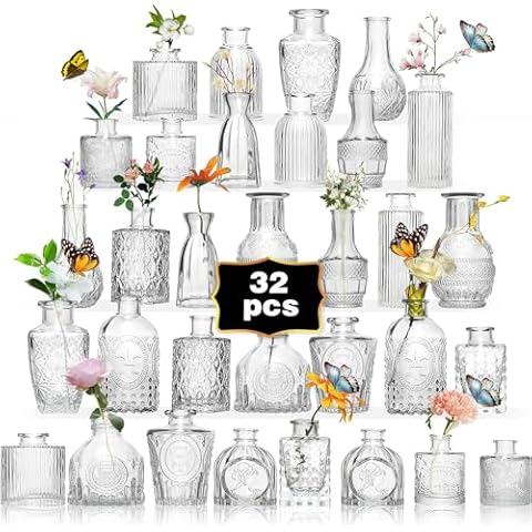 Etched Glass Vases
