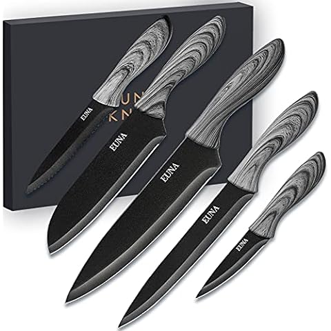 JoyJolt 5.5 in. High-Carbon Steel Full Tang Kitchen Knife Utility