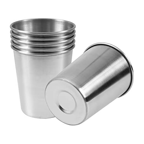 16 Pack Stainless Steel Cups for Kids and Adult Pint Cup Tumbler Metal Cups  Stac