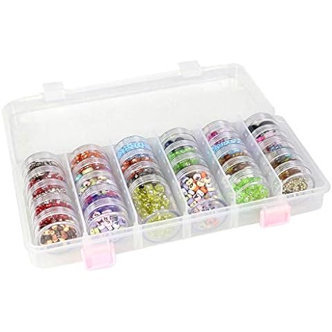  Bead Organizer Conatiner (3 Pack) 21 Grids Diamond Painting  Storage Containers, Portable Crafts Organizers and Storage, Clear  Compartment Container Storage for Jewelry, Fishing Tackles Glitter or Seed  : Arts, Crafts & Sewing