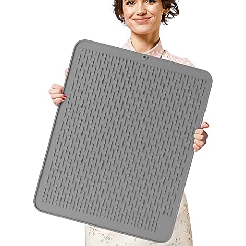  LIMNUO Silicone Dish Drying Mat Easy Clean Dishwasher