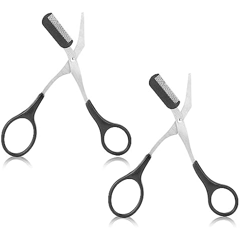 2 Pack Curved Craft Scissors Small Scissors Beauty Eyebrow Scissors  Stainless Steel Trimming Scissors