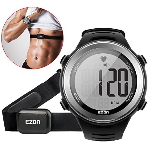 Ezon Digital Sport Watch For Outdoor Running With Countdown Timer And  Stopwatch Waterproof Mens Black Watch Black L008A11 