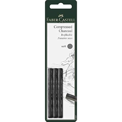 Compressed Charcoal Sticks Soft 12 Pack for Drawing, Sketching, and Shading