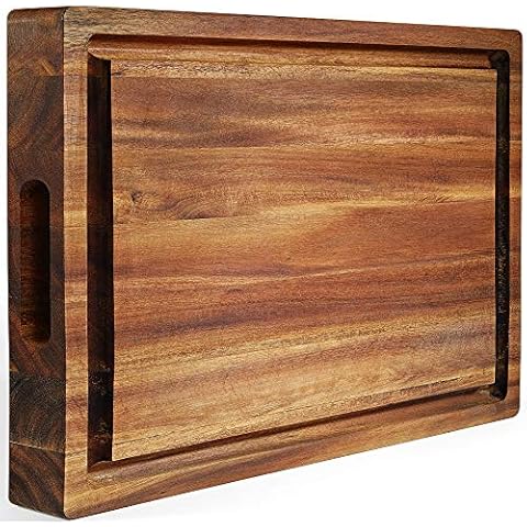 2pc Acacia Wood Nonslip Cutting Board Set - Made By Design