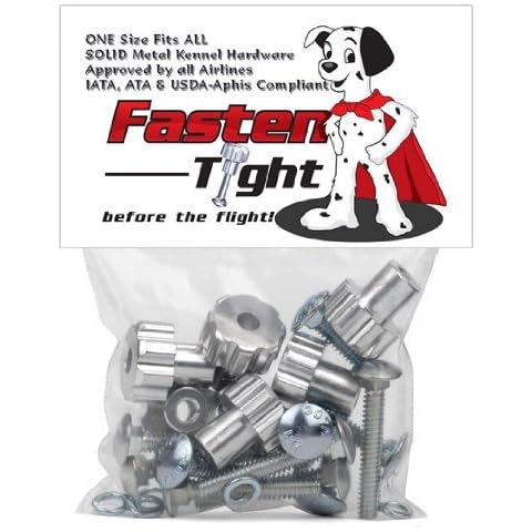 Pet Carrier Fasteners - 12pk Clear (PLASTIC BOLTS - PLASTIC NUTS)