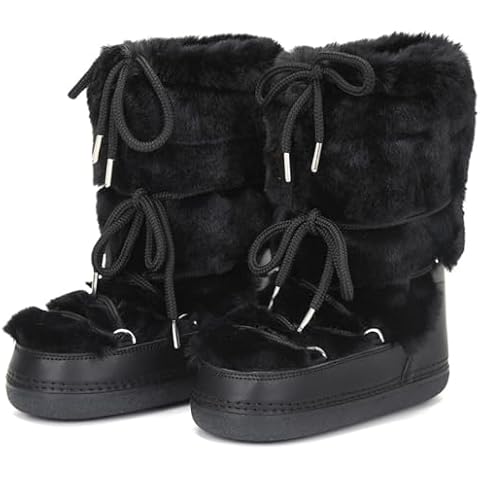 Faux Leather Mid-Calf Boots for Women