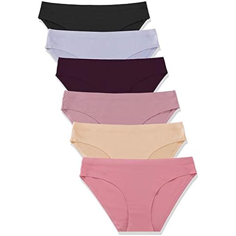  FINETOO 10 Pack Thongs for Women Cotton Underwear V