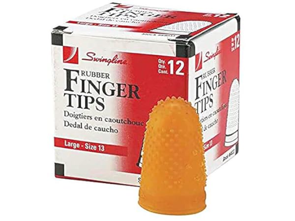 24 Pieces Rubber Fingers Tip Fingers Covers Rubber Finger Pads Grips Thick  Reusable Finger Protector for Money Counting Collating Writing Sorting Task  and Sport Games (Size 12) : : Office Products