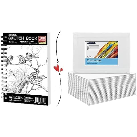 FIXSMITH 9x12 Sketch Book, 100 Sheets Durable Acid Free Drawing