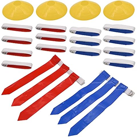 Barnett Flag Football Kit (6 Cones, 10 Belts, 2 Flags per Belt, A Bag)