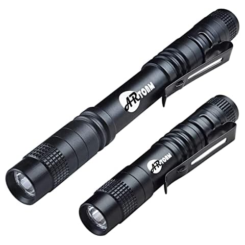 Honoson 10 Pieces Mini Small LED Flashlight Handheld Pen Light Flashlight  with Clip Led Pen Pocket Light Torch for Camping Outdoor Emergency Diary