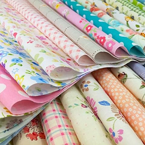 Quilting Fabric, Misscrafts Cotton Craft Fabric Bundle Squares Patchwork  Pre-Cut Quilt Squares for DIY Sewing Scrapbooking Quilting Dot Pattern  (50PCS