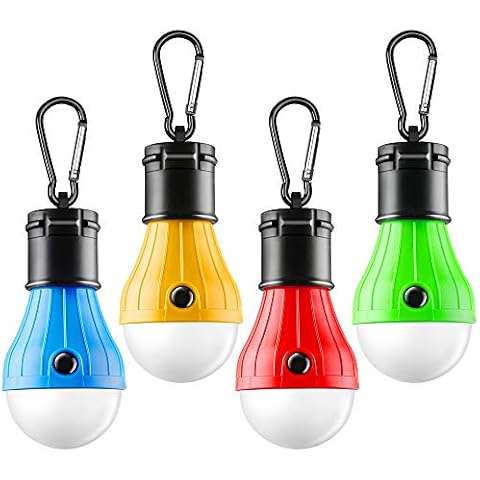 Lepro LED Camping Lantern, Camping Accessories, 3 Lighting Modes, Hanging Tent Light Bulbs with Clip Hook for Camping, Hiking, Hurricane, Storms, Out