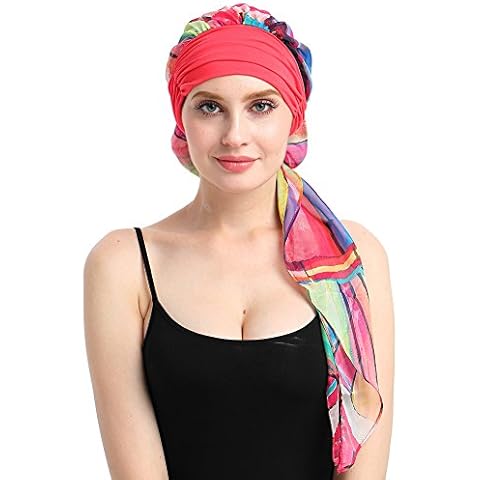 FocusCare Headwear for Women with Cancer Alopecia Cowboy Cap Hair Loss  Turbans with Scarves Black at  Women's Clothing store